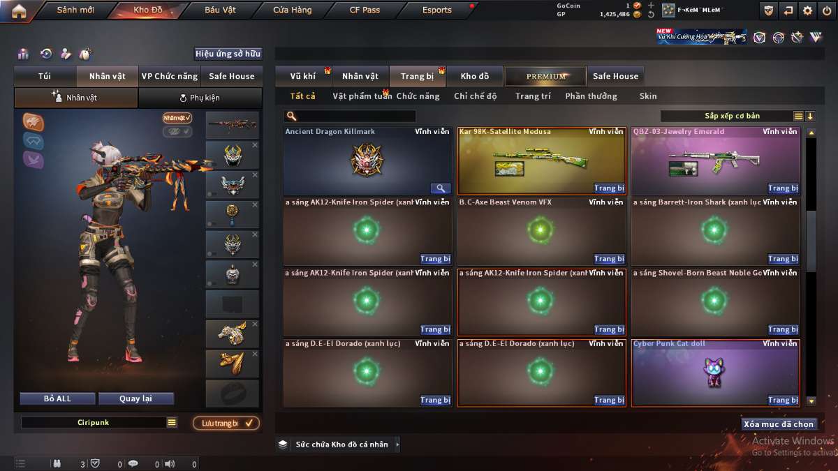 shop acc cf uy tin gia re